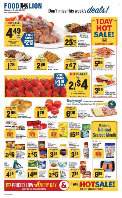 Food Lion (SC) Weekly Ad Flyer Specials October 4 to October 10, 2023