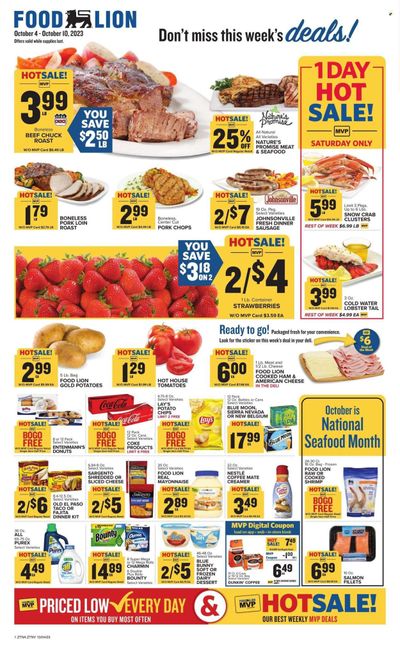 Food Lion (TN) Weekly Ad Flyer Specials October 4 to October 10, 2023