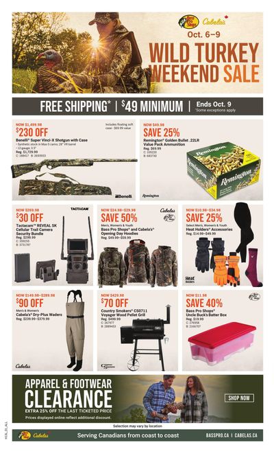 Bass Pro Shops Flyer October 6 to 9