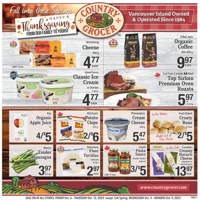 Country Grocer Flyer October 6 to 12