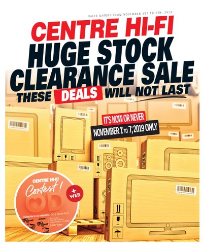 Centre Hi-Fi Flyer November 1 to 7