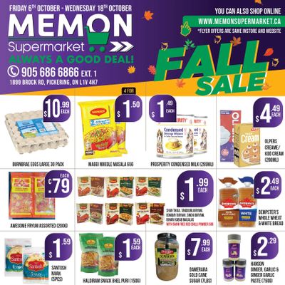 Memon Supermarket Flyer October 6 to 18