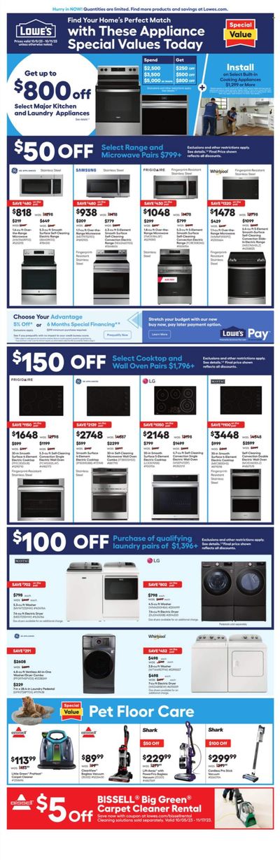 Lowe's Weekly Ad Flyer Specials October 5 to October 11, 2023
