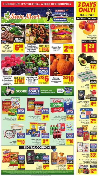 Save Mart (CA, NV) Weekly Ad Flyer Specials October 4 to October 10, 2023