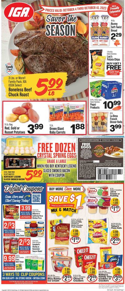 IGA (KY) Weekly Ad Flyer Specials October 4 to October 10, 2023