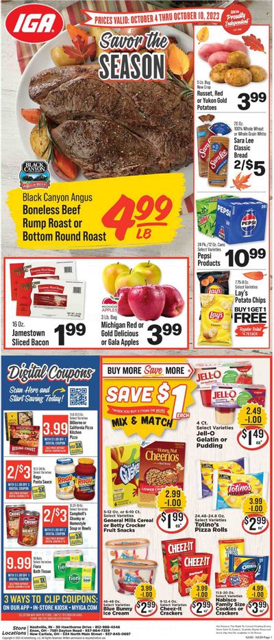 IGA (IN) Weekly Ad Flyer Specials October 4 to October 10, 2023