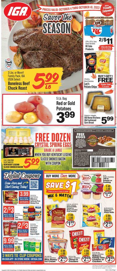 IGA (TN) Weekly Ad Flyer Specials October 4 to October 10, 2023