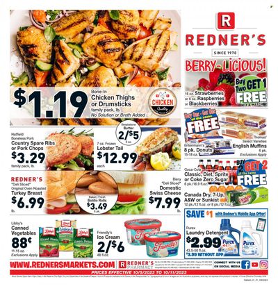 Redner's Markets (DE, MD, PA) Weekly Ad Flyer Specials October 5 to October 10, 2023