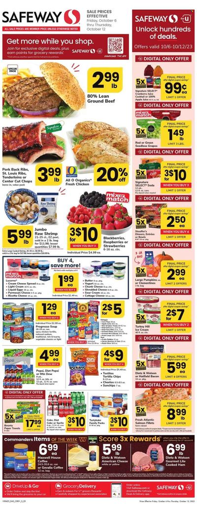 Safeway (MD) Weekly Ad Flyer Specials October 6 to October 12, 2023