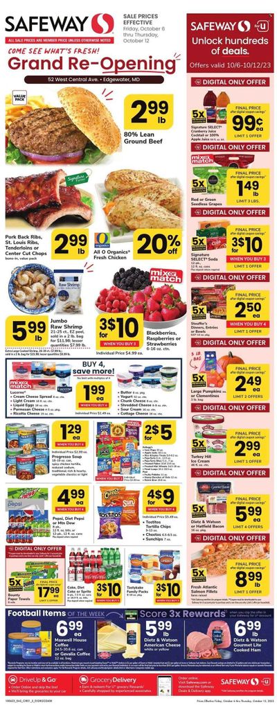Safeway (MD) Weekly Ad Flyer Specials October 6 to October 12, 2023