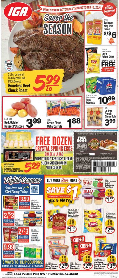 IGA (AL) Weekly Ad Flyer Specials October 4 to October 10, 2023