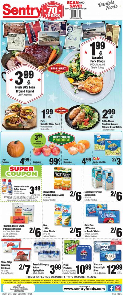 Sentry Foods (WI) Weekly Ad Flyer Specials October 5 to October 11, 2023