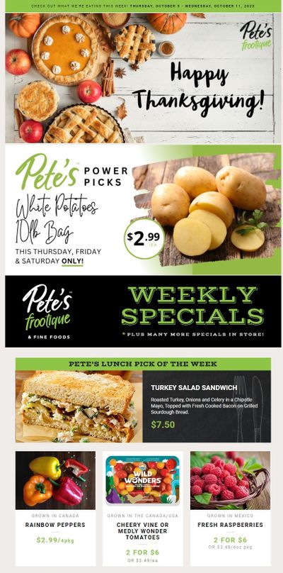 Pete's Fine Foods Flyer October 5 to 11