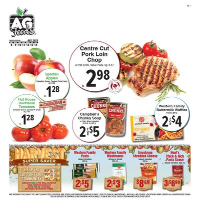 AG Foods Flyer October 8 to 14