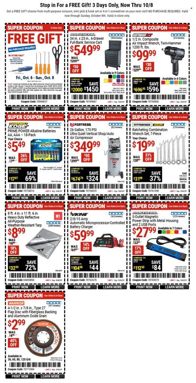 Harbor Freight Weekly Ad Flyer Specials October 6 to October 8, 2023