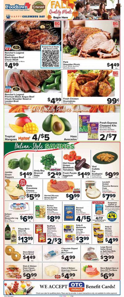 Foodtown (NJ, NY, PA) Weekly Ad Flyer Specials October 6 to October 12, 2023