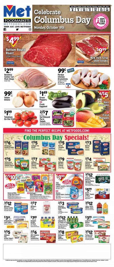 Met Foodmarkets Weekly Ad Flyer Specials October 8 to October 14, 2023