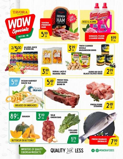 Tavora Foods Flyer October 9 to 15