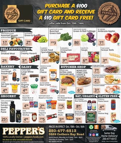 Pepper's Foods Flyer October 10 to 16