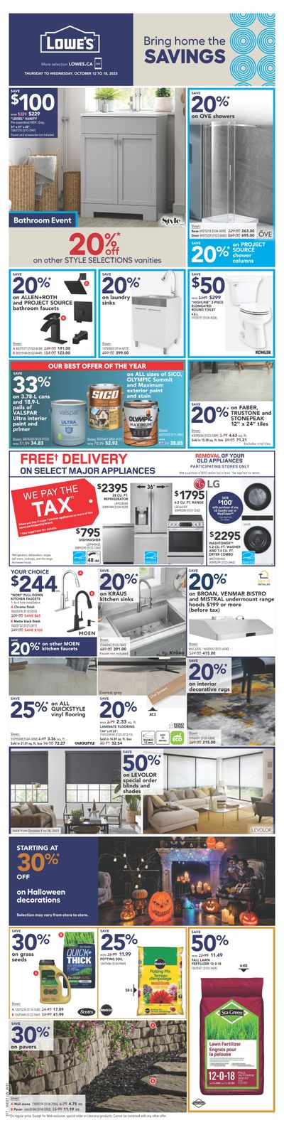 Lowe's (West) Flyer October 12 to 18