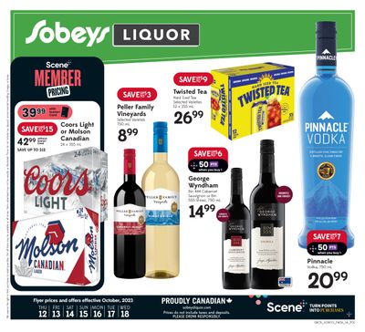 Sobeys (SK) Liquor Flyer October 12 to 18