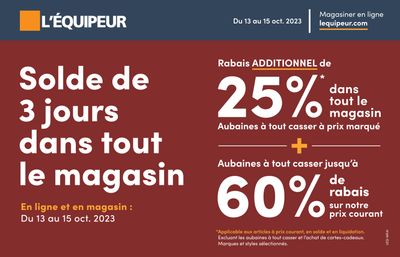 L'Équipeur Flyer October 13 to 15