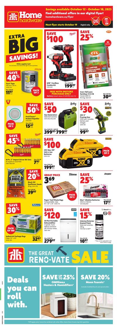 Home Hardware (Atlantic) Flyer October 12 to 18