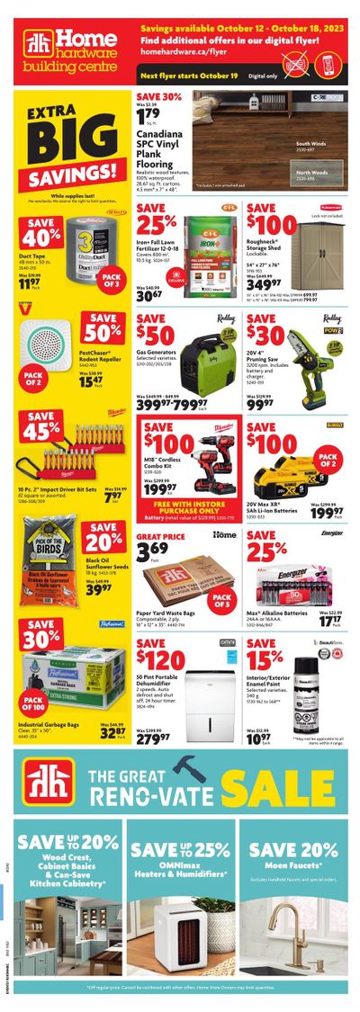Home Hardware Building Centre (Atlantic) Flyer October 12 to 18