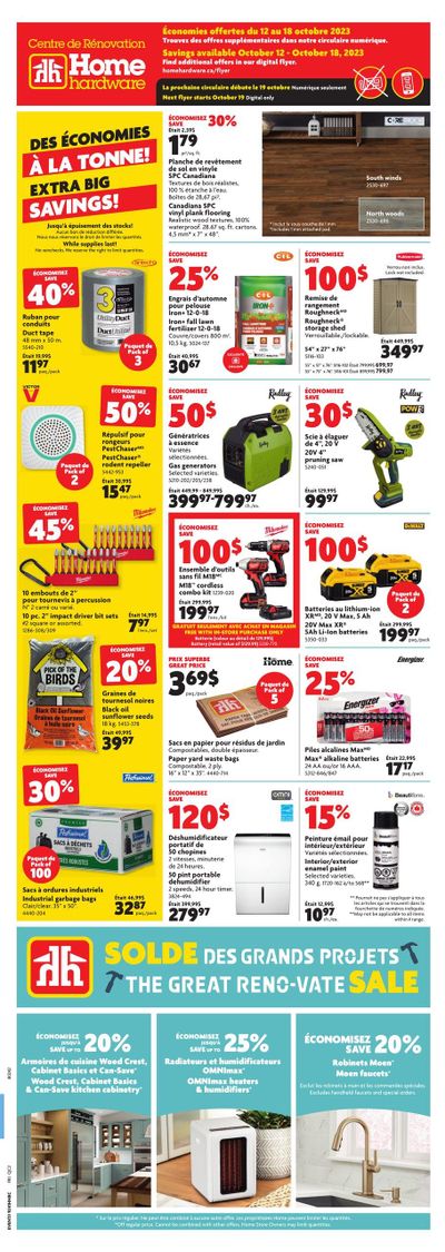 Home Hardware Building Centre (QC) Flyer October 12 to 18