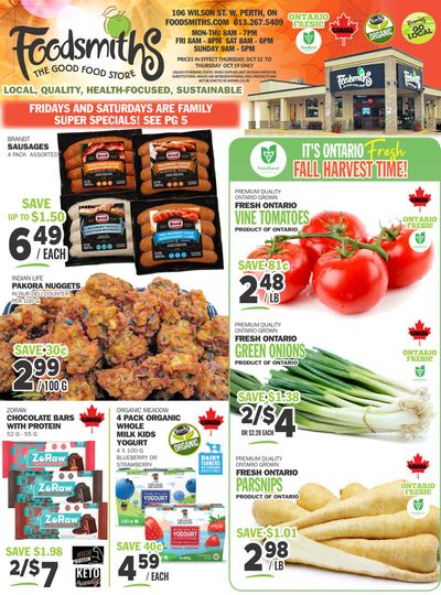 Foodsmiths Flyer October 12 to 19