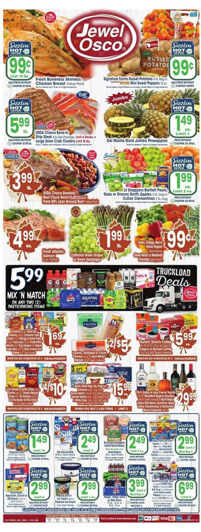 Jewel Osco (IL) Weekly Ad Flyer Specials October 11 to October 17, 2023