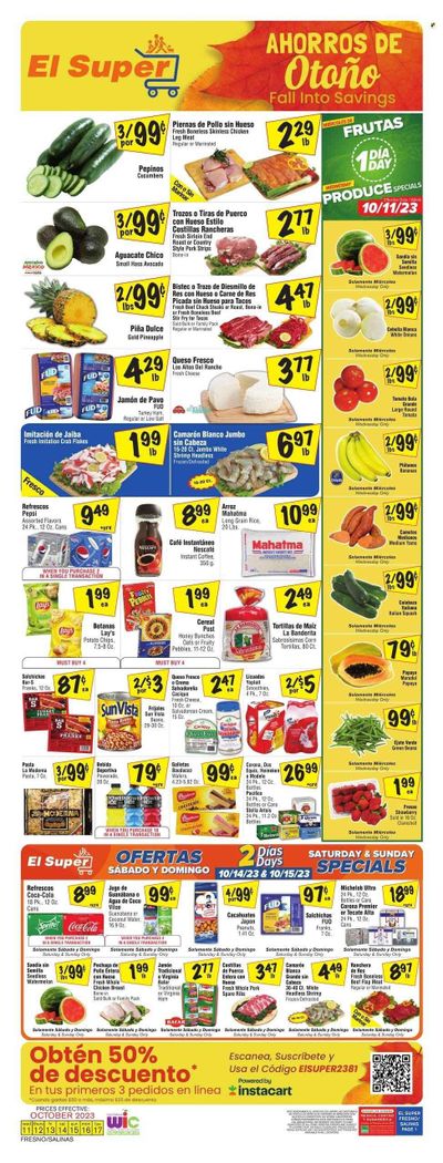 El Super (CA) Weekly Ad Flyer Specials October 11 to October 17, 2023