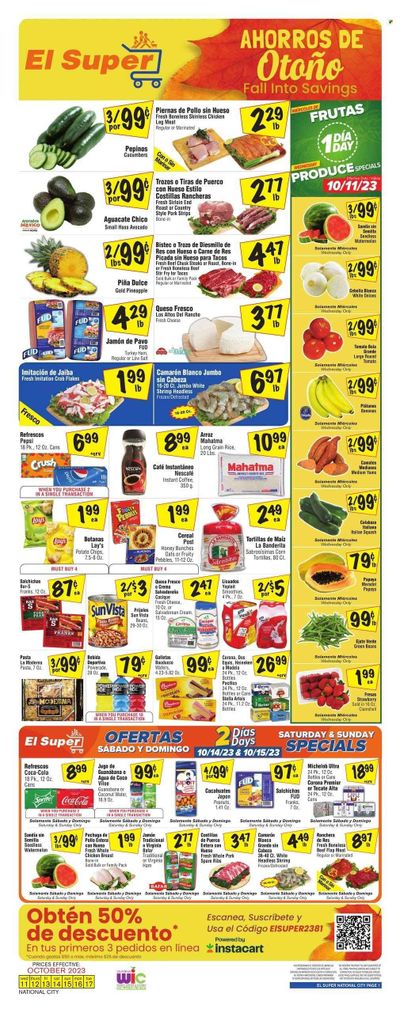 El Super (CA) Weekly Ad Flyer Specials October 11 to October 17, 2023