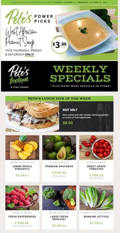 Pete's Fine Foods Flyer October 12 to 18