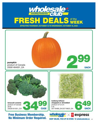 Wholesale Club (ON) Fresh Deals of the Week Flyer October 12 to 18