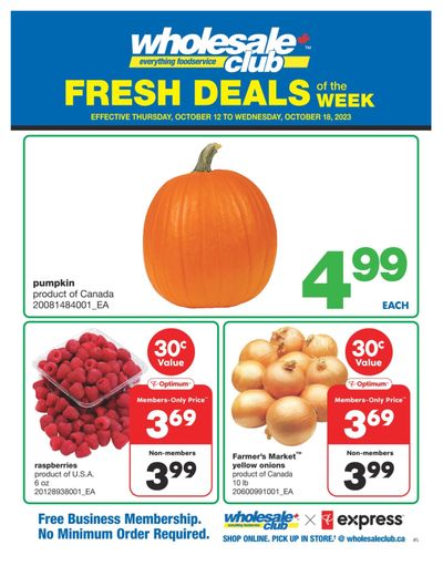 Wholesale Club (Atlantic) Fresh Deals of the Week Flyer October 12 to 18