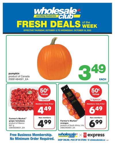 Wholesale Club (West) Fresh Deals of the Week Flyer October 12 to 18