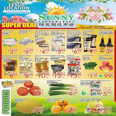 Sunny Supermarket (Leslie) Flyer October 13 to 19