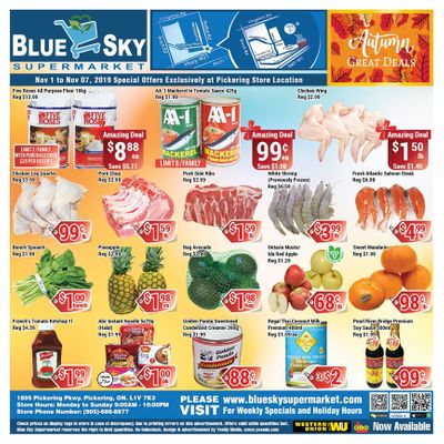 Blue Sky Supermarket (Pickering) Flyer November 1 to 7