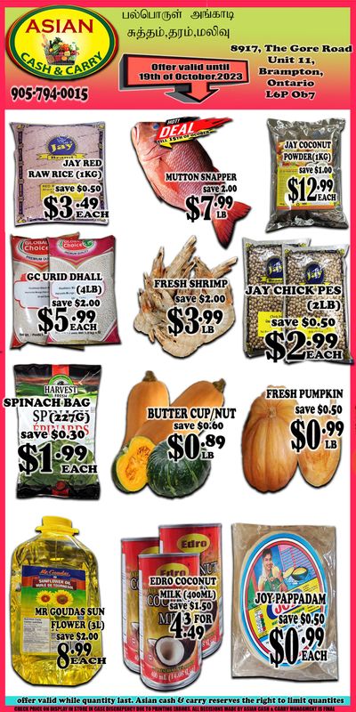 Asian Cash & Carry Flyer October 13 to 19