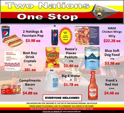 Two Nations One Stop Flyer October 13 to 19