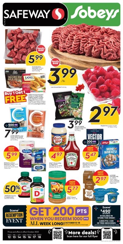 Sobeys/Safeway (SK & MB) Flyer October 12 to 18