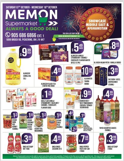 Memon Supermarket Flyer October 7 to 18