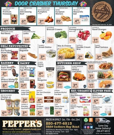 Pepper's Foods Flyer October 17 to 23