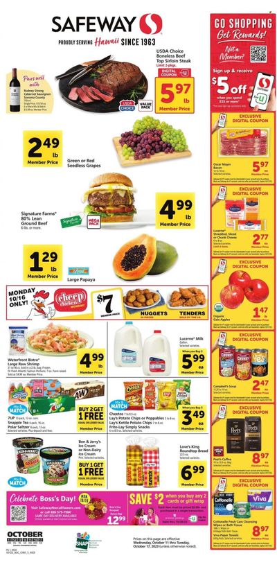 Safeway (HI) Weekly Ad Flyer Specials October 11 to October 17, 2023