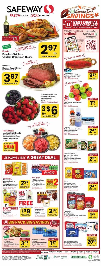 Safeway (WY) Weekly Ad Flyer Specials October 11 to October 17, 2023