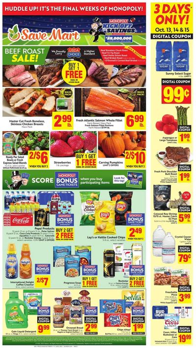 Save Mart (CA, NV) Weekly Ad Flyer Specials October 11 to October 17, 2023