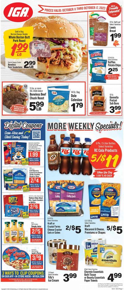 IGA (KY) Weekly Ad Flyer Specials October 11 to October 17, 2023