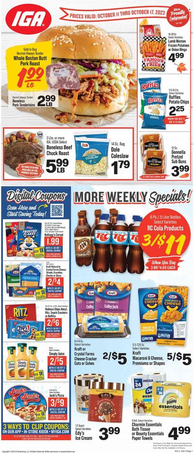 IGA (KY) Weekly Ad Flyer Specials October 11 to October 17, 2023