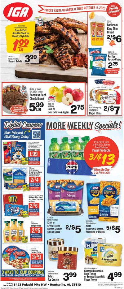 IGA (AL) Weekly Ad Flyer Specials October 11 to October 17, 2023